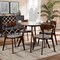 Baxton Studio Rika Light Grey Upholstered and Walnut Wood 5-Piece Dining Set 168-10814-10808 - alternate 6